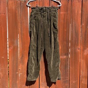 Free people olive green corduroy pants